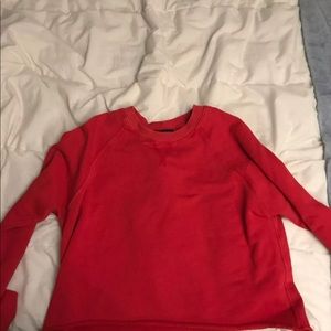 pacsun red cropped crew neck